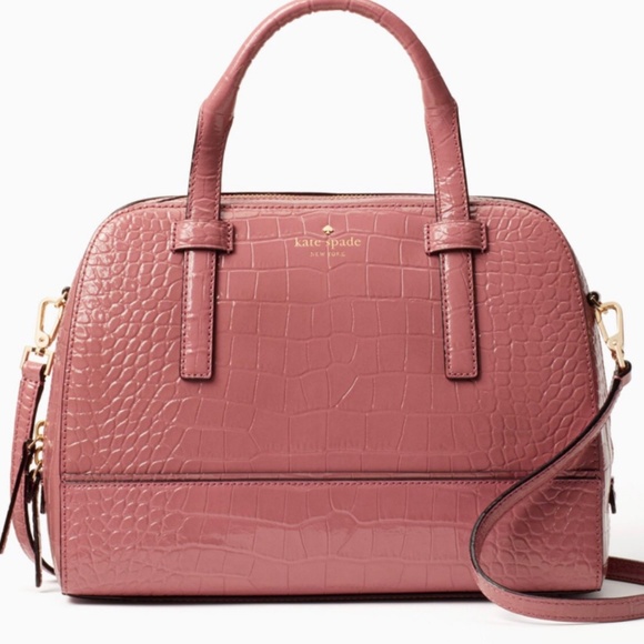 kate spade Handbags - KATE SPADE CROC EMBOSSED SATCHEL